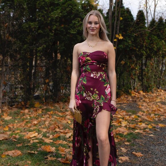 Merlot Rose Dress - Picture 1 of 1